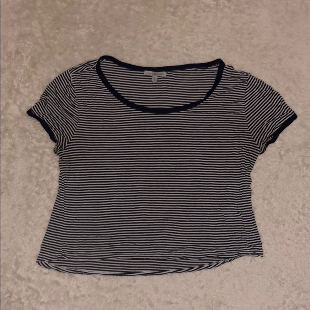 Charolette Russe Navy Striped Baby Tee